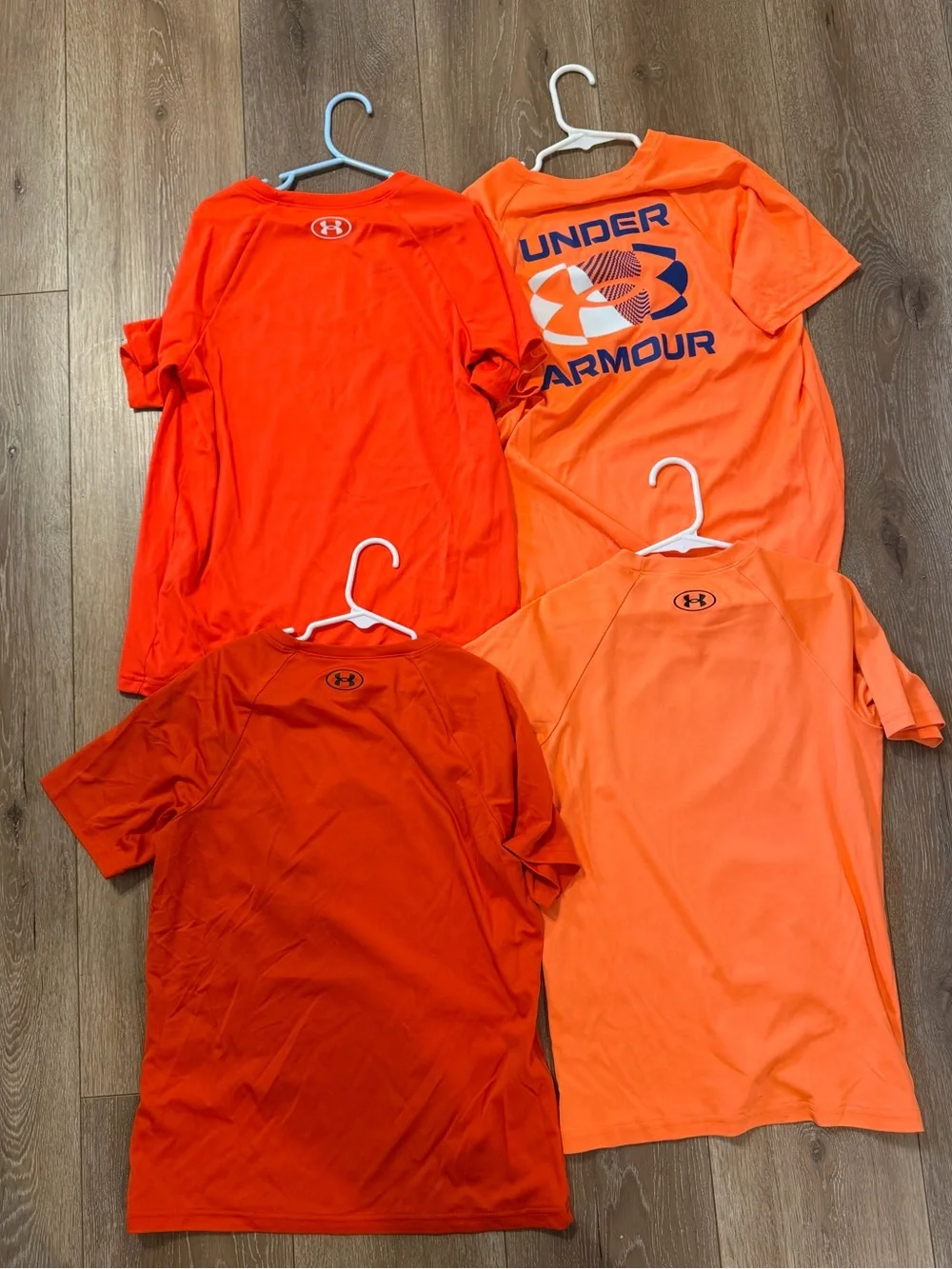 Under Armour Boys' Bright Orange Athletic Short Sleeve Tees - 4 Pack Look